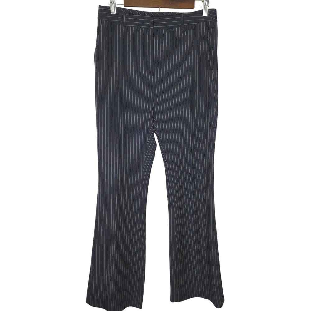 Banana Republic Bootcut Pants Pinstripe Mid Rise Sculpted Stretch Work 6